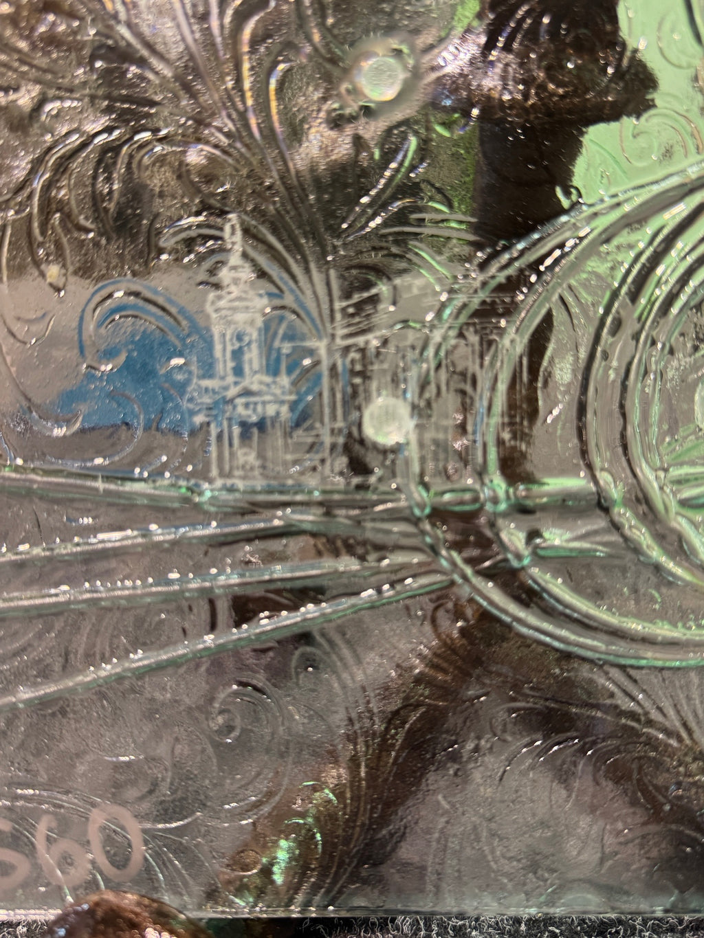 Clear Anaglypta 200sq Platter