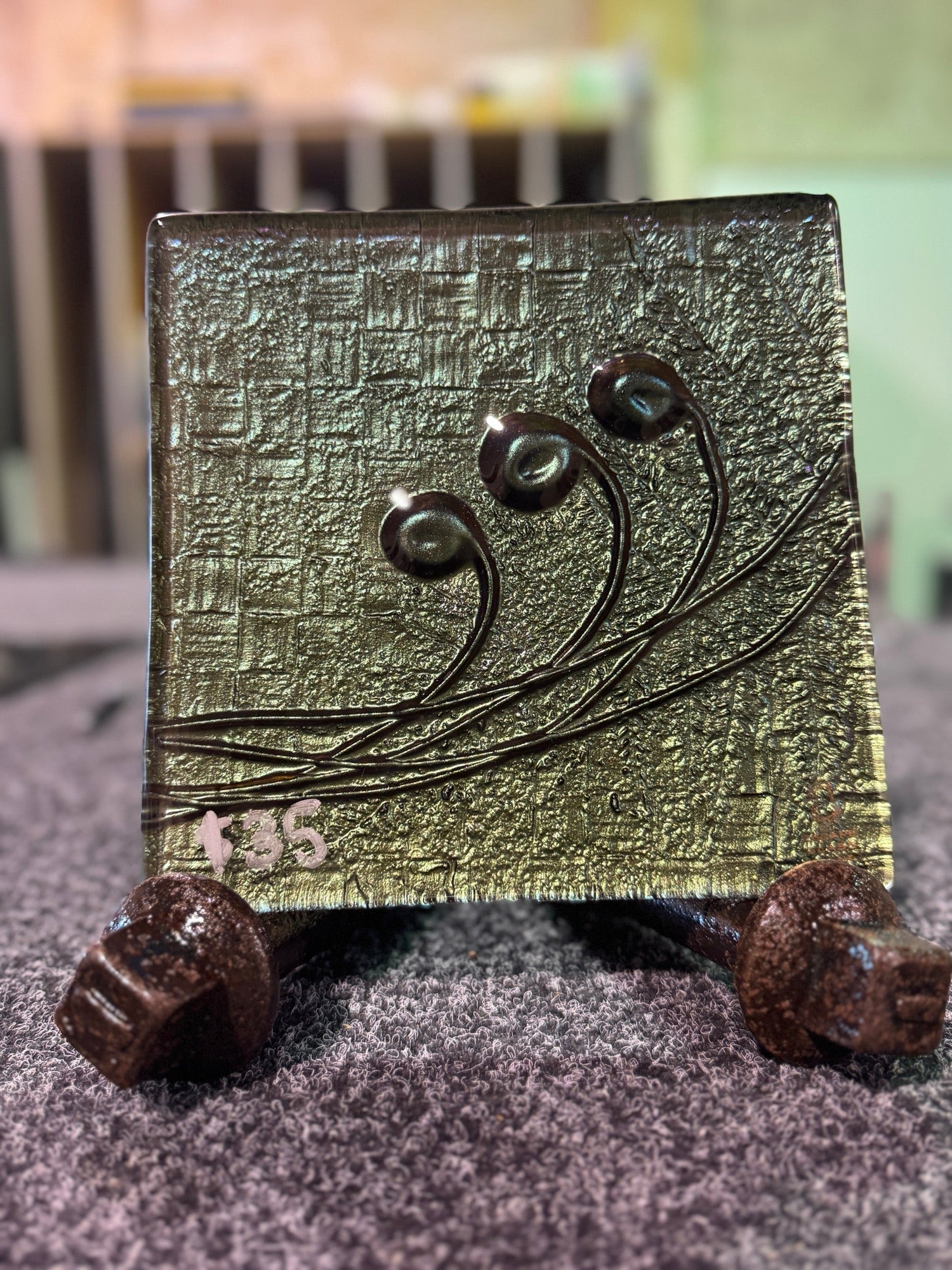 200sq platter - Koru Fern Design