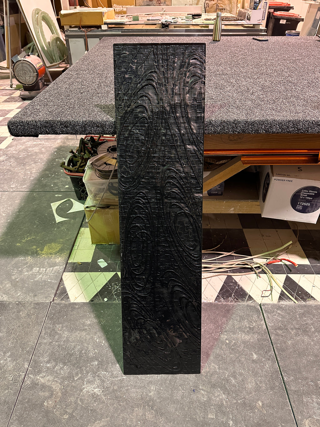 Black Glass Panel - 1.2m x 30cm
