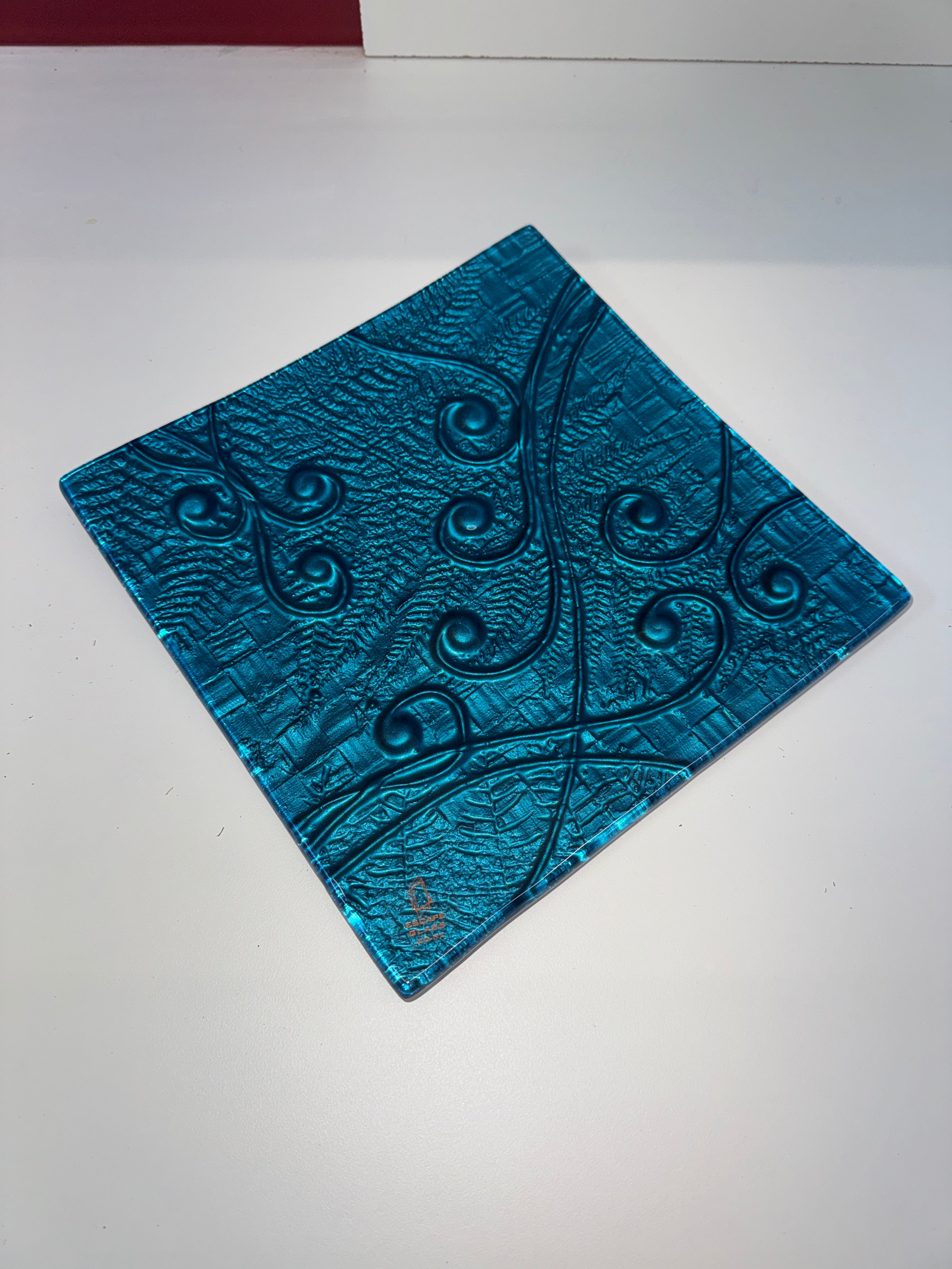 30cm Square Platter - Koru & Fern