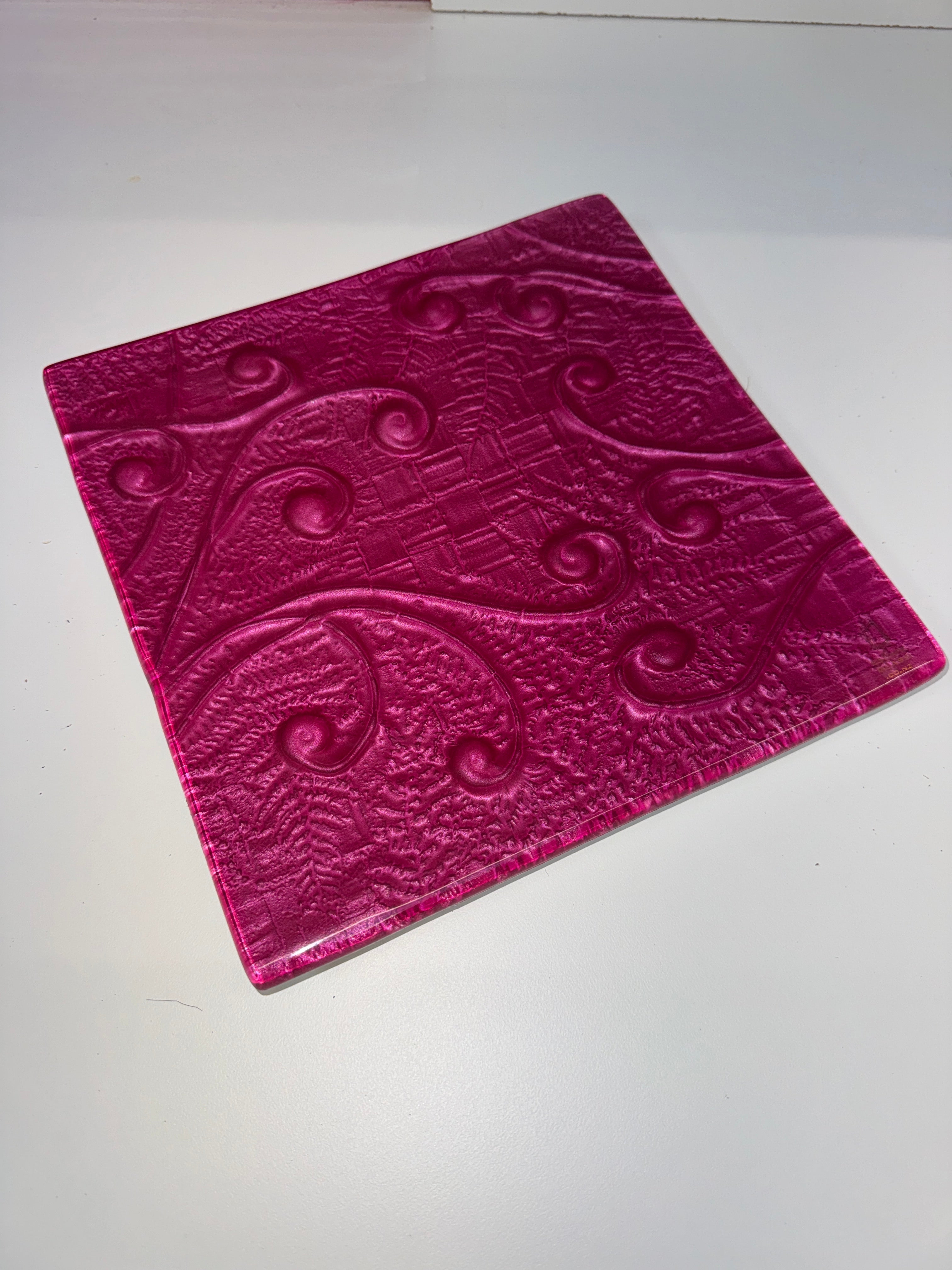 30cm Square Platter - Koru & Fern