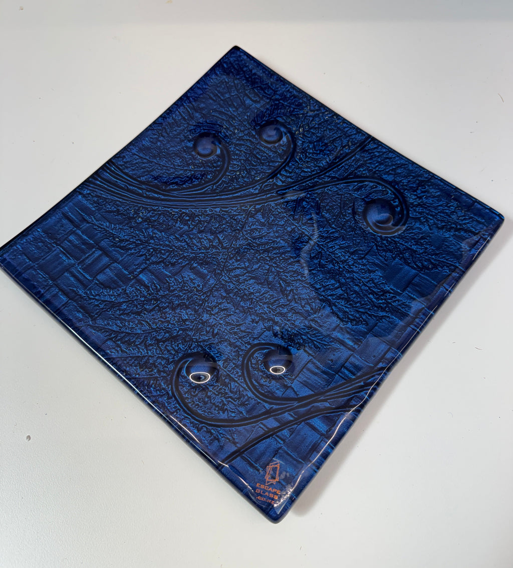 30cm Square Platter - Koru & Fern