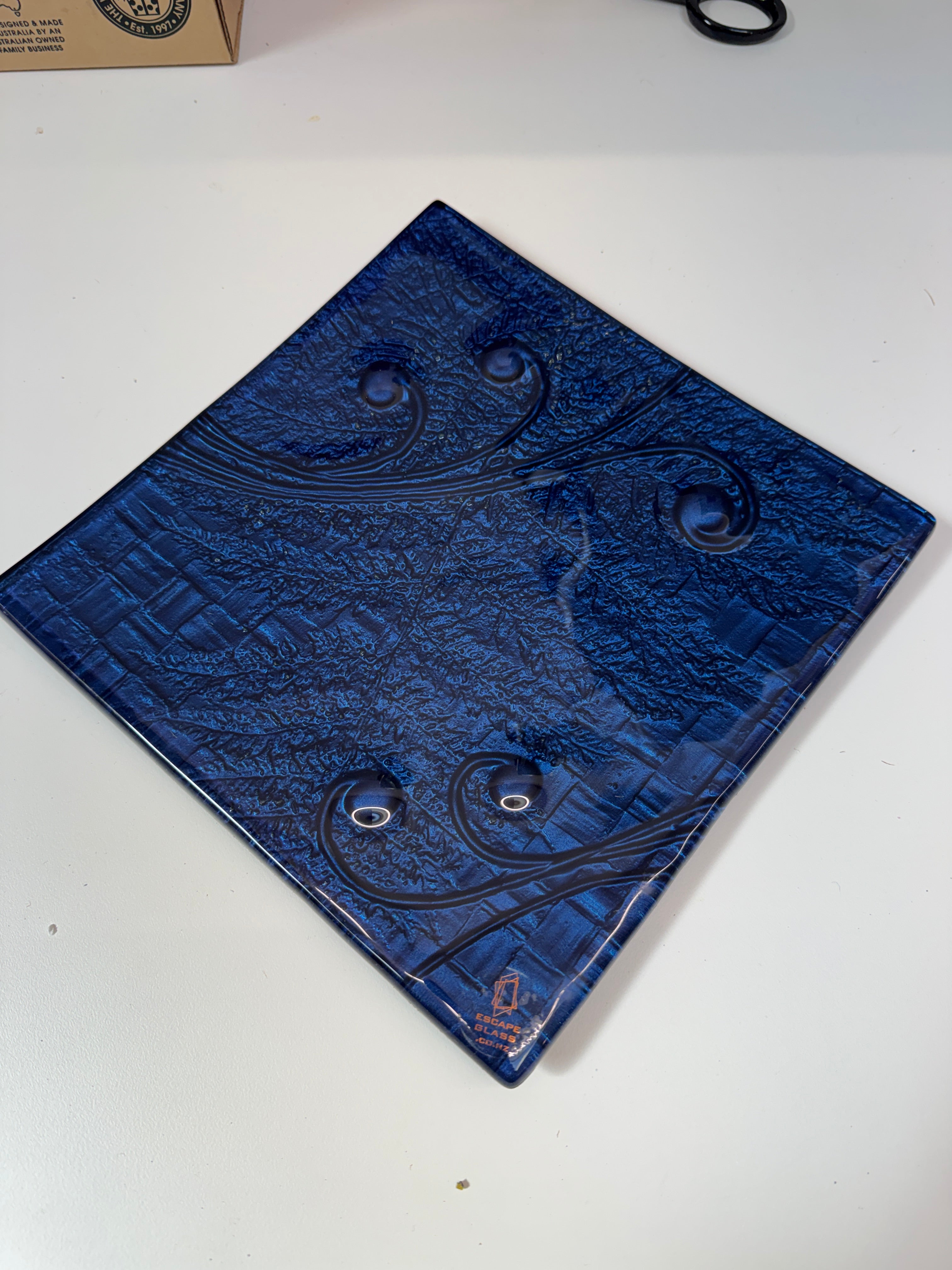 30cm Square Platter - Koru & Fern
