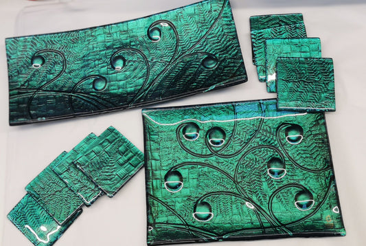 Paua Platter and Coasters Giftware Set