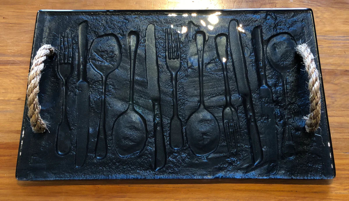 Large Rope Handle Platter - Cutlery