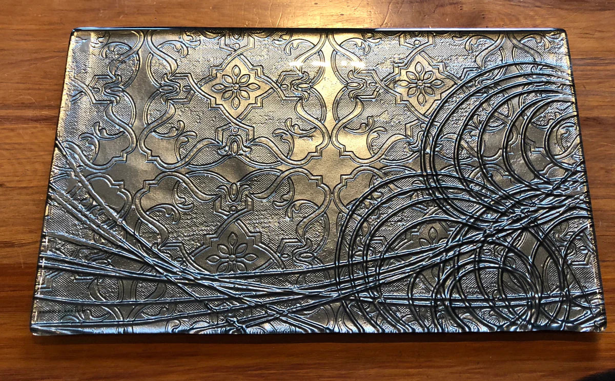 Large Rope Handle Platter - Anaglypta