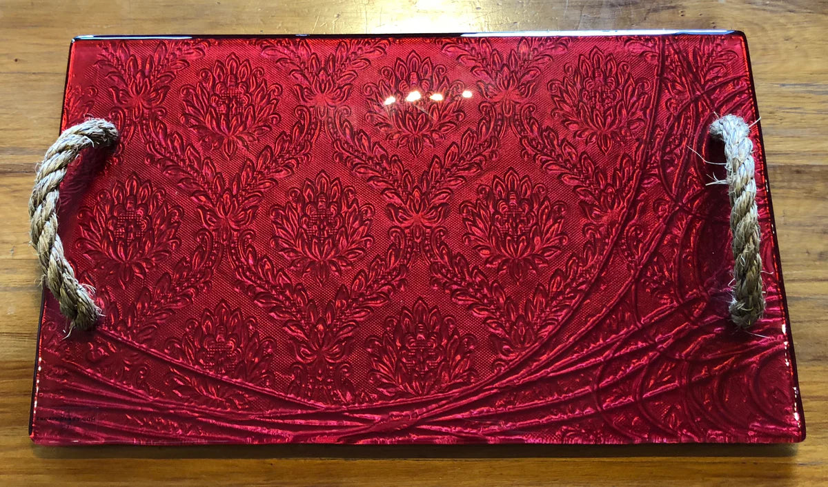 Large Rope Handle Platter - Anaglypta
