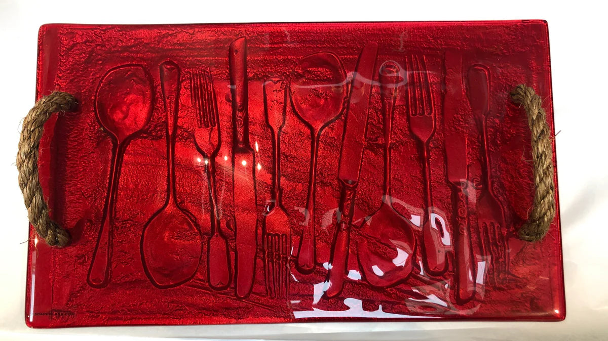 Large Rope Handle Platter - Cutlery