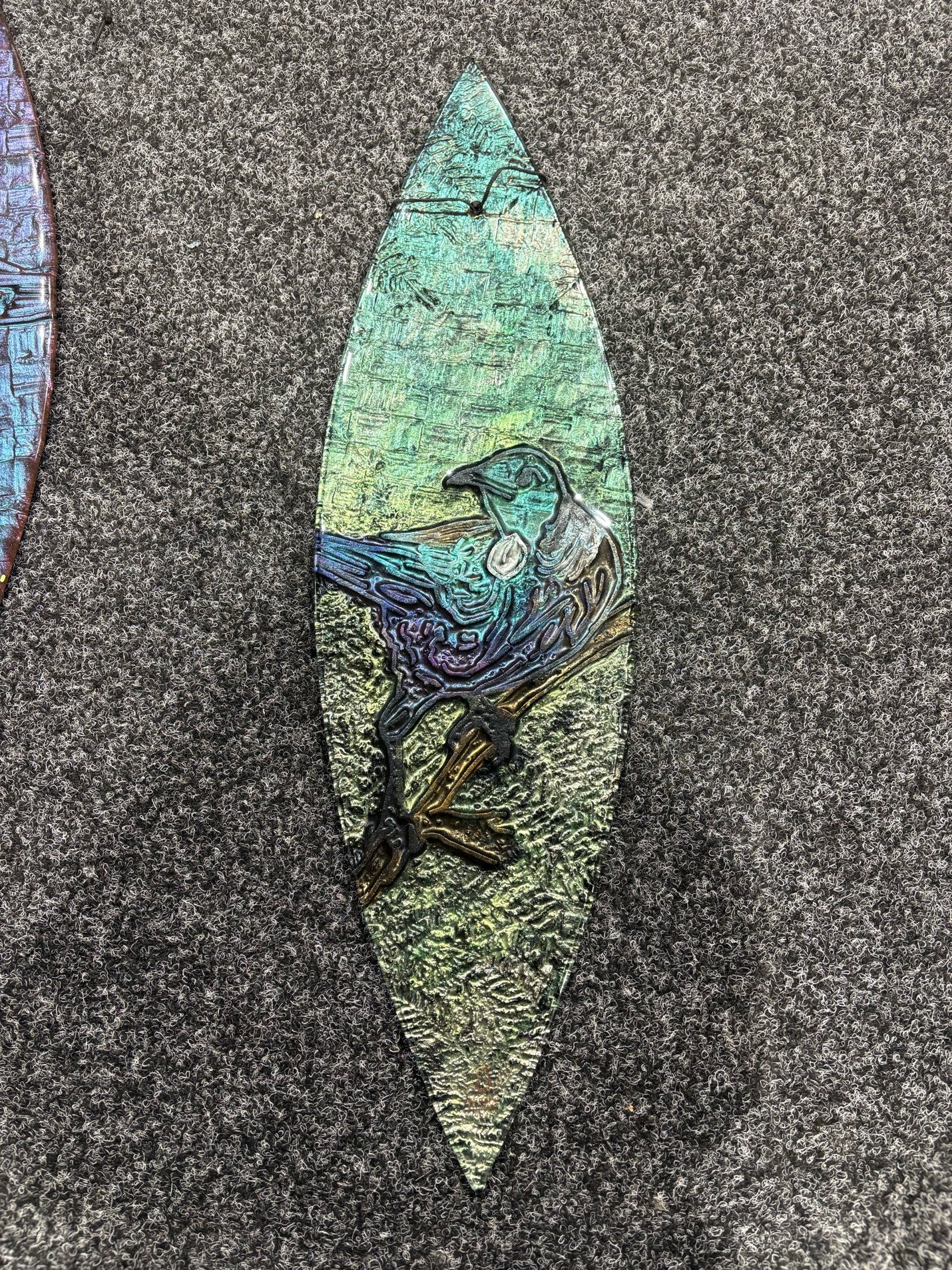 Garage Sale - Large Waka Handpainted Tui