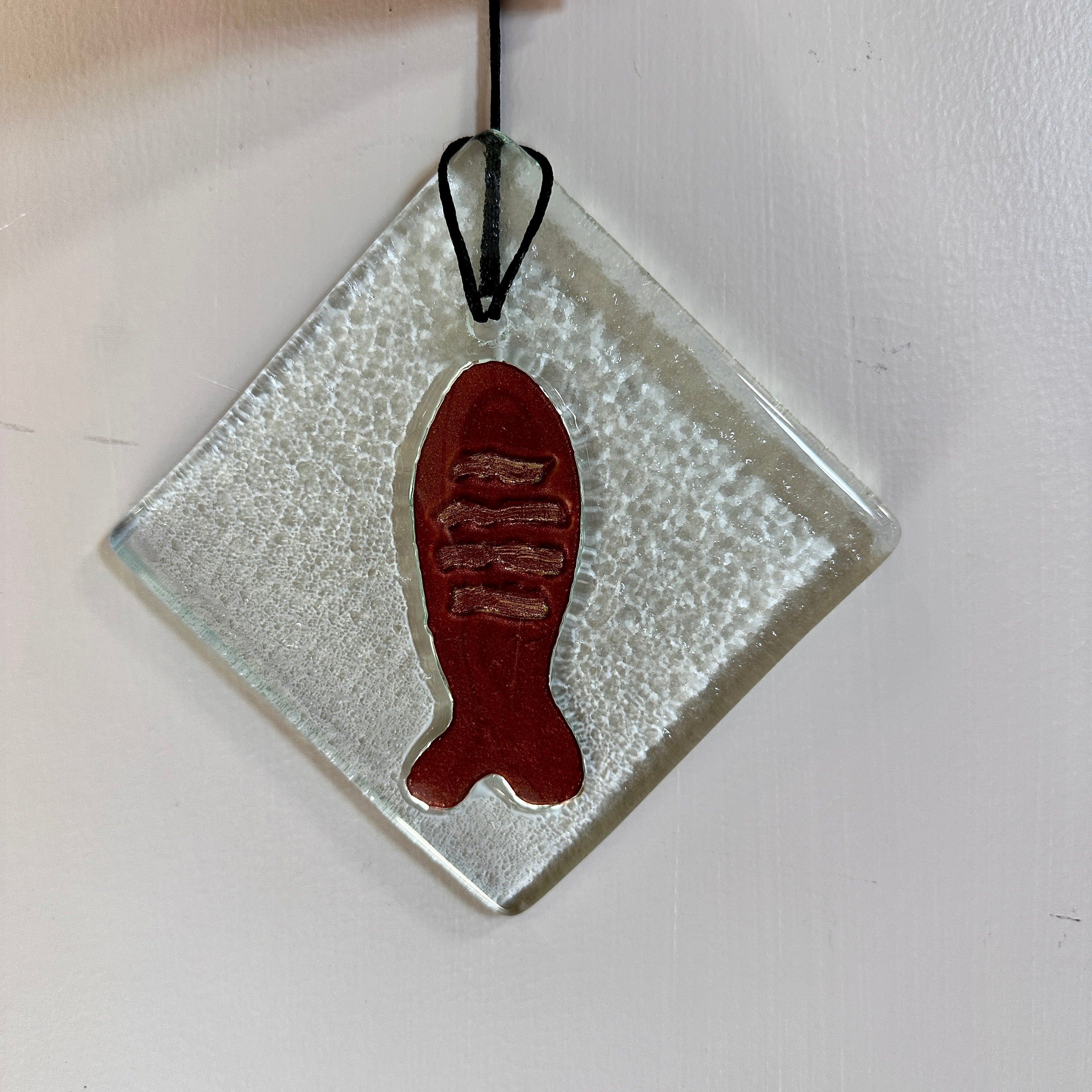 chocolate fish glass art lolly - wall art