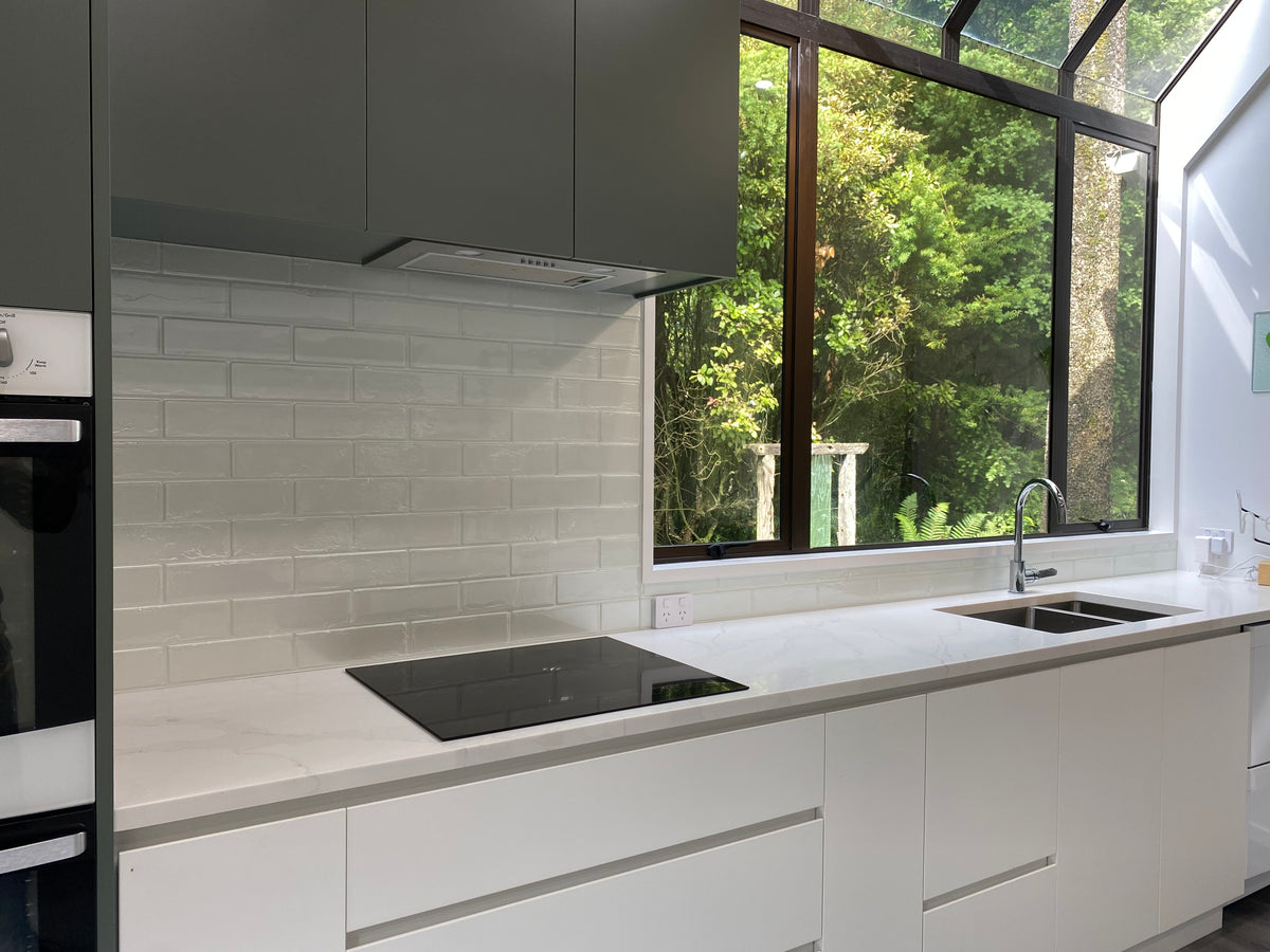 Subscape Project Subscape - Subway Tile style Slumped Glass Splashback – Escape Glass