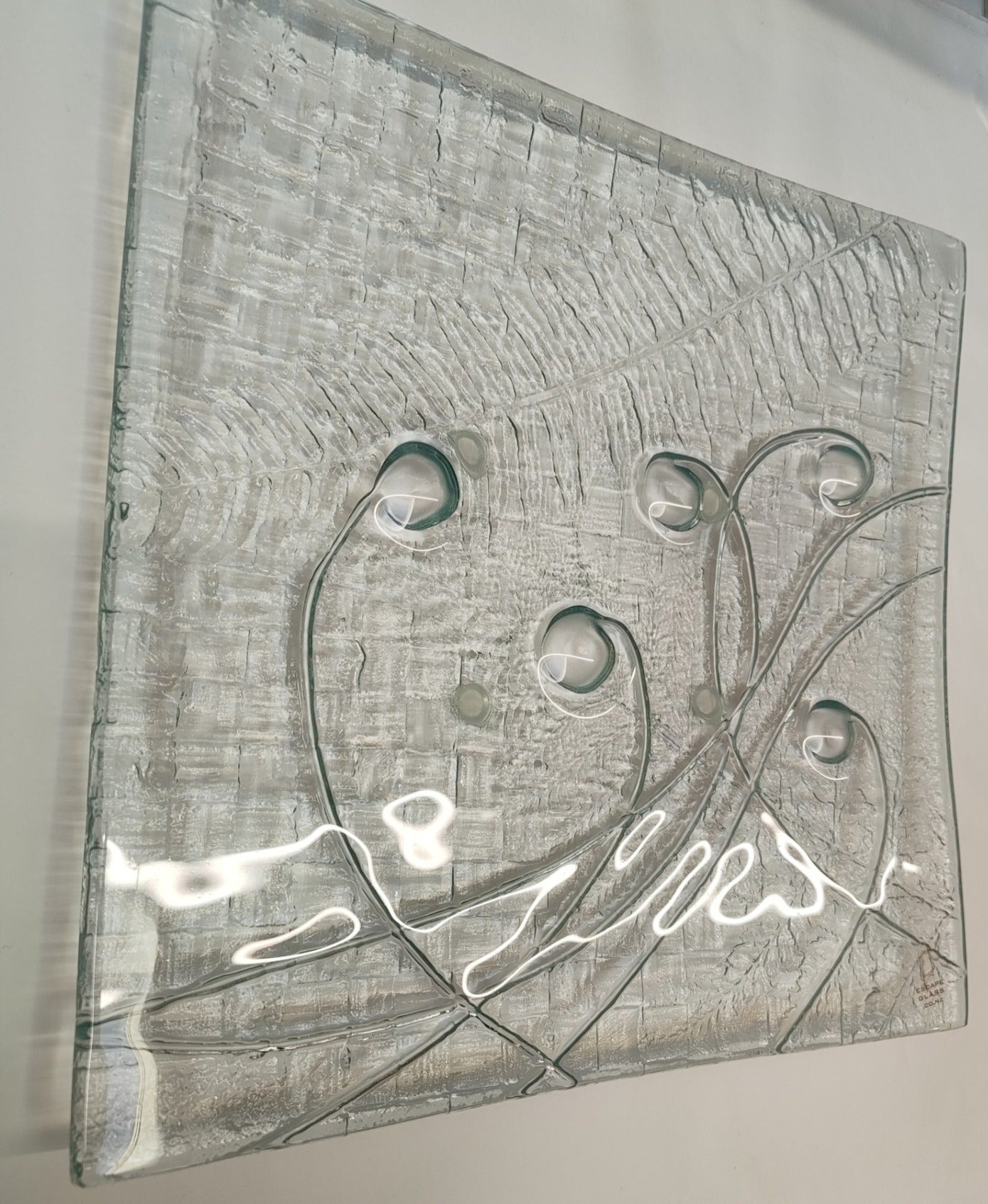 25cm Square Platter - Koru & Fern