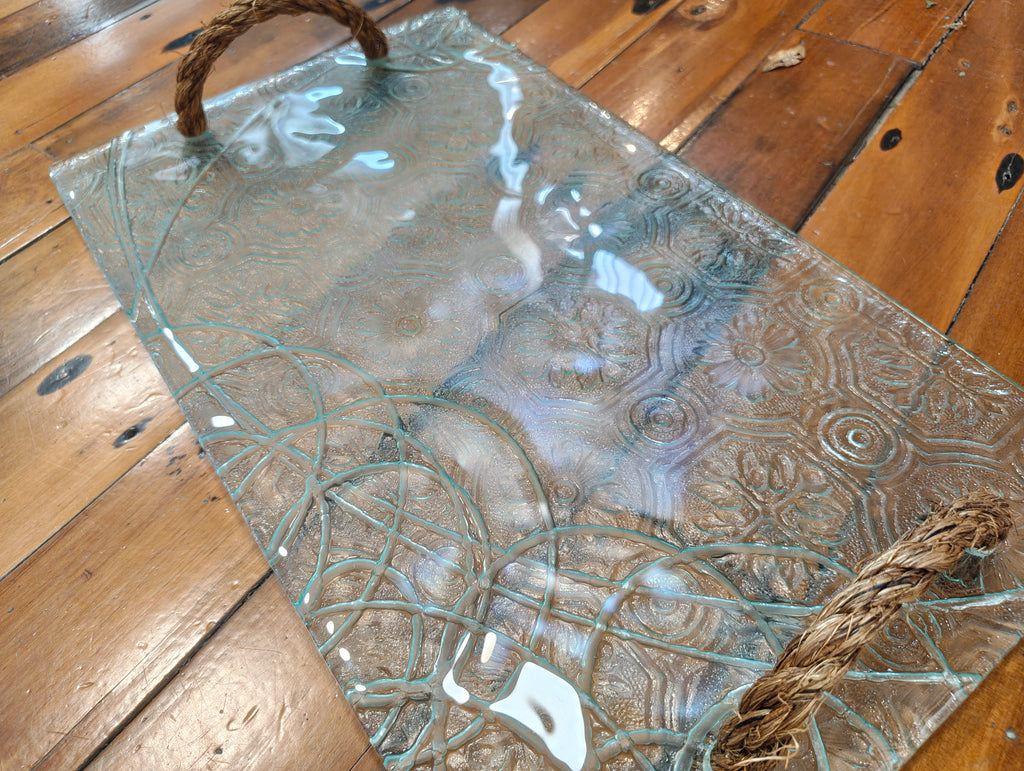 Large Rope Handle - Anaglypta Swirls