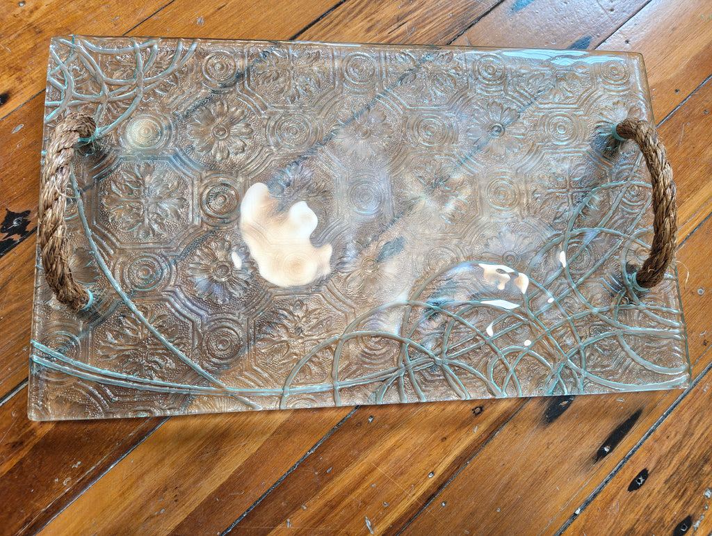 Large Rope Handle - Anaglypta Swirls