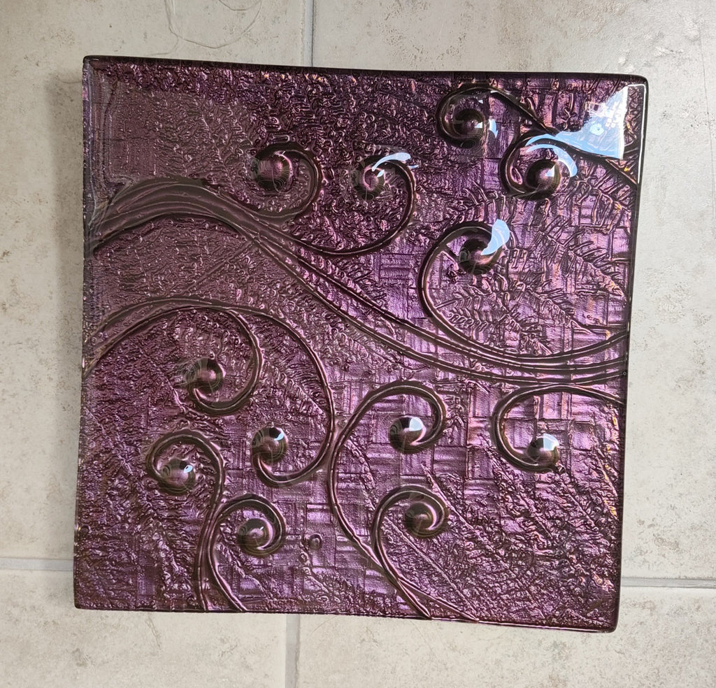 30cm Square Platter - Koru & Fern