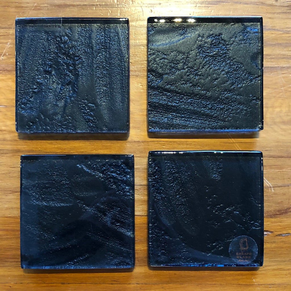 Black Freescape Coasters - Set of 4