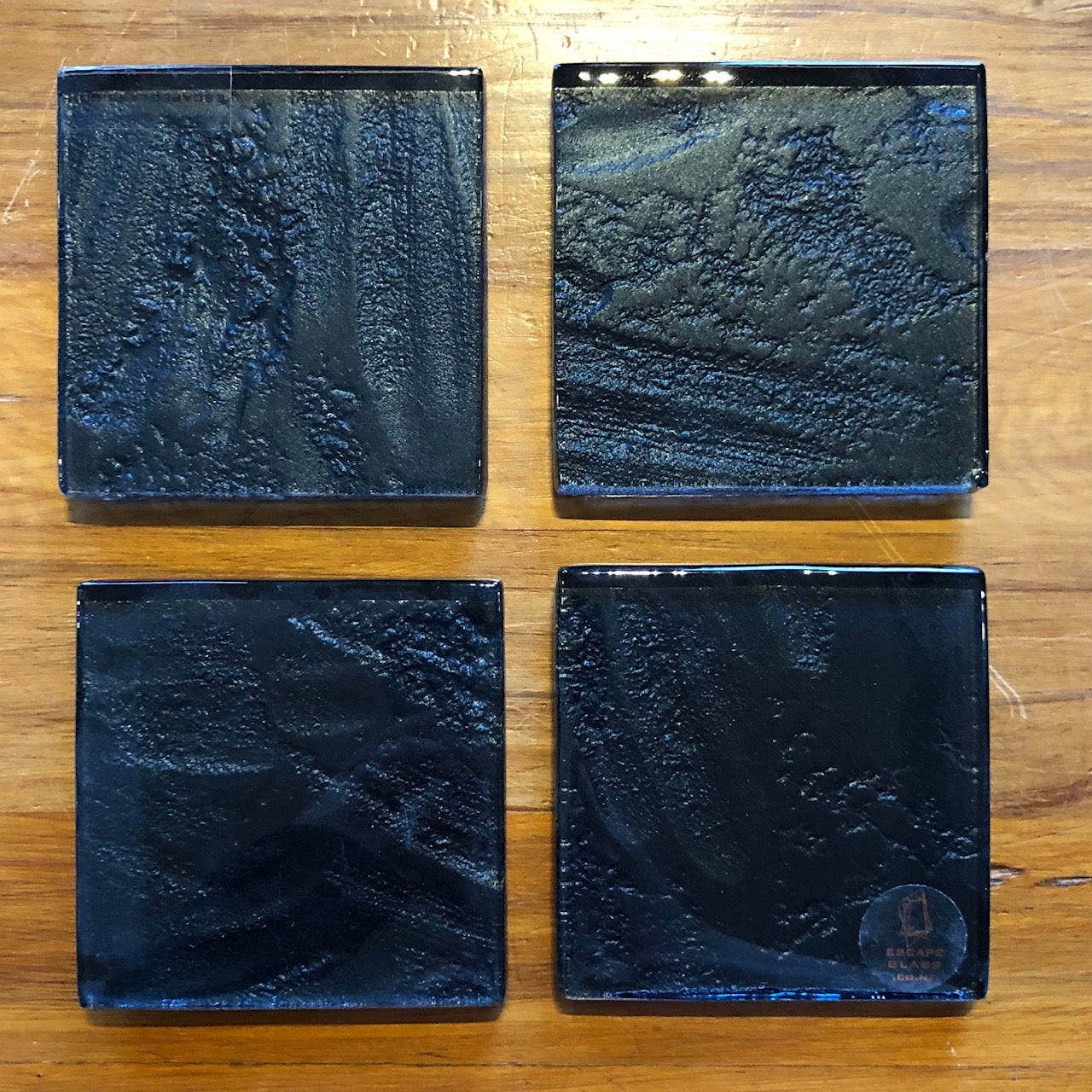 Black Freescape Coasters - Set of 4