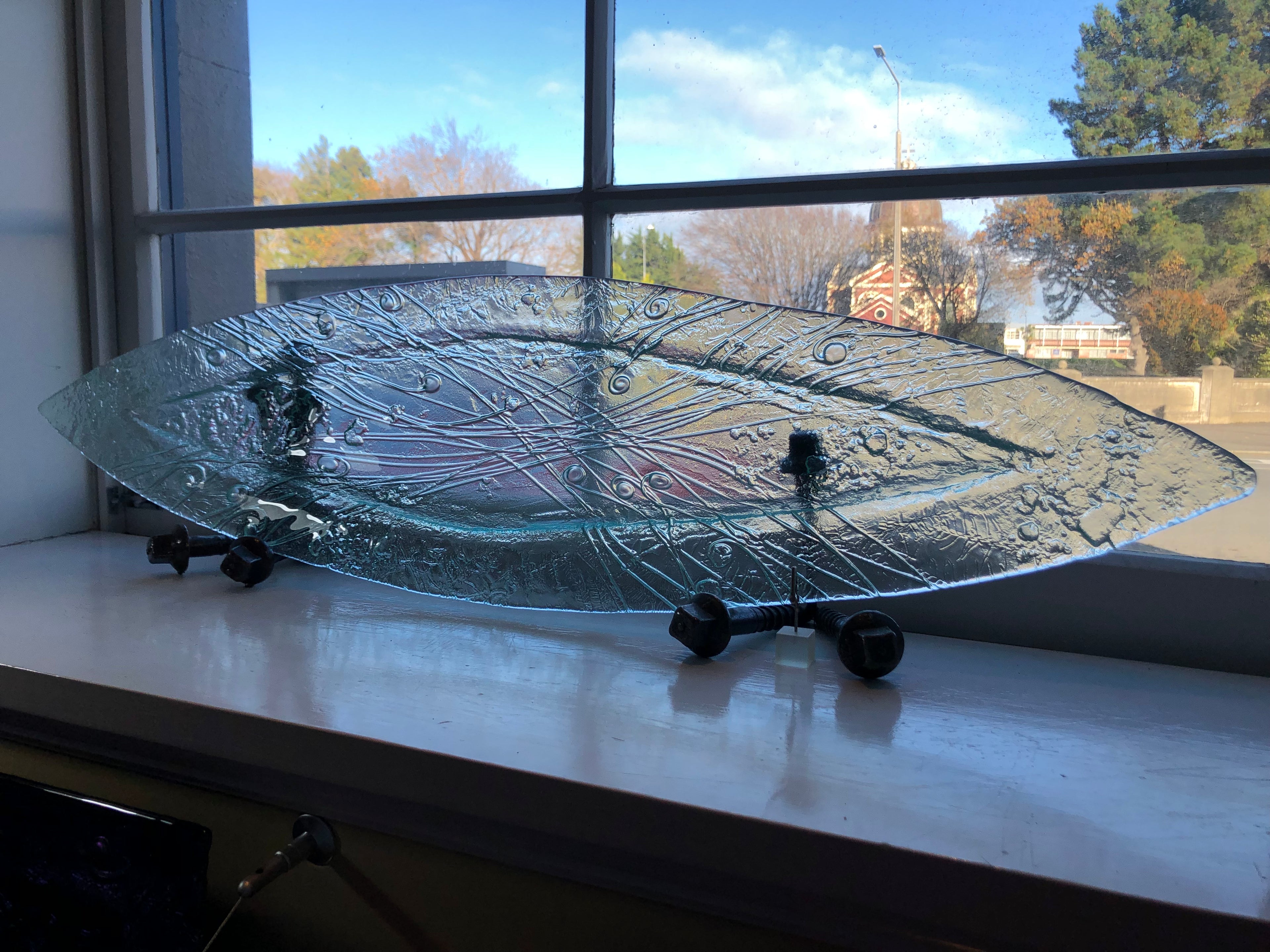 Waka platter | slumped glass | NZhandmade 