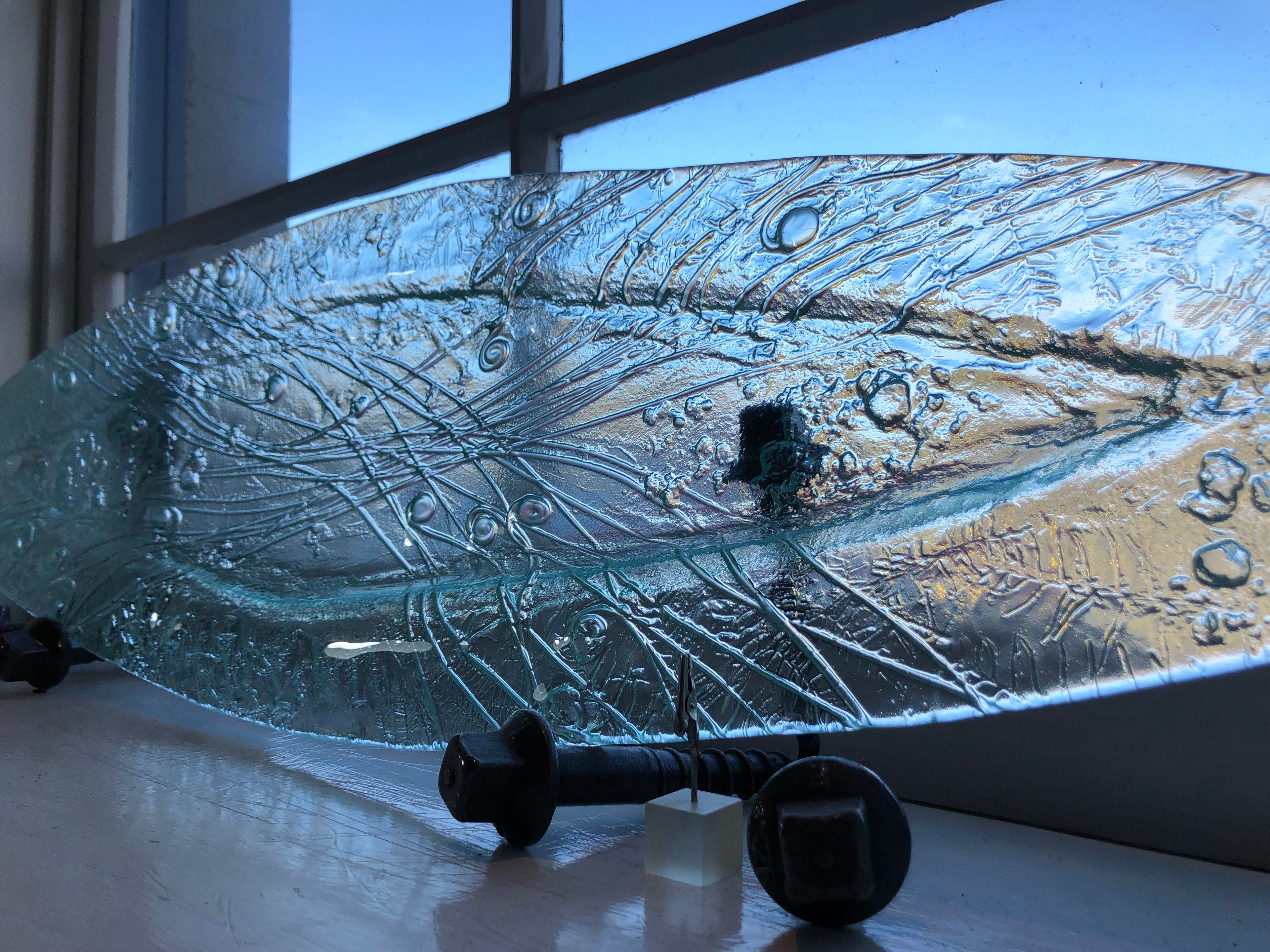 Waka platter | slumped glass | NZhandmade 