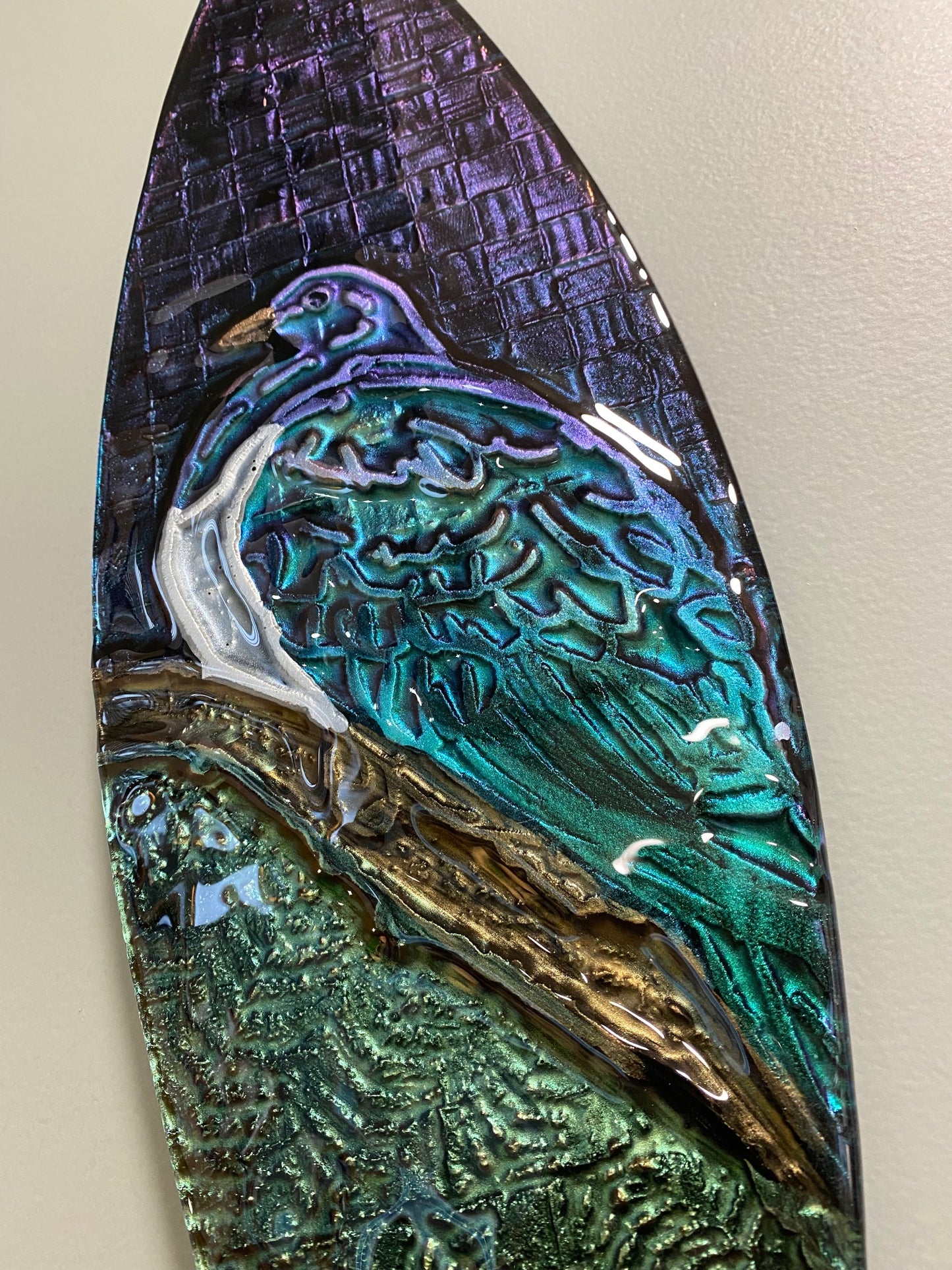 Wall Hanging - Large - Hand-painted Wood Pidgeon