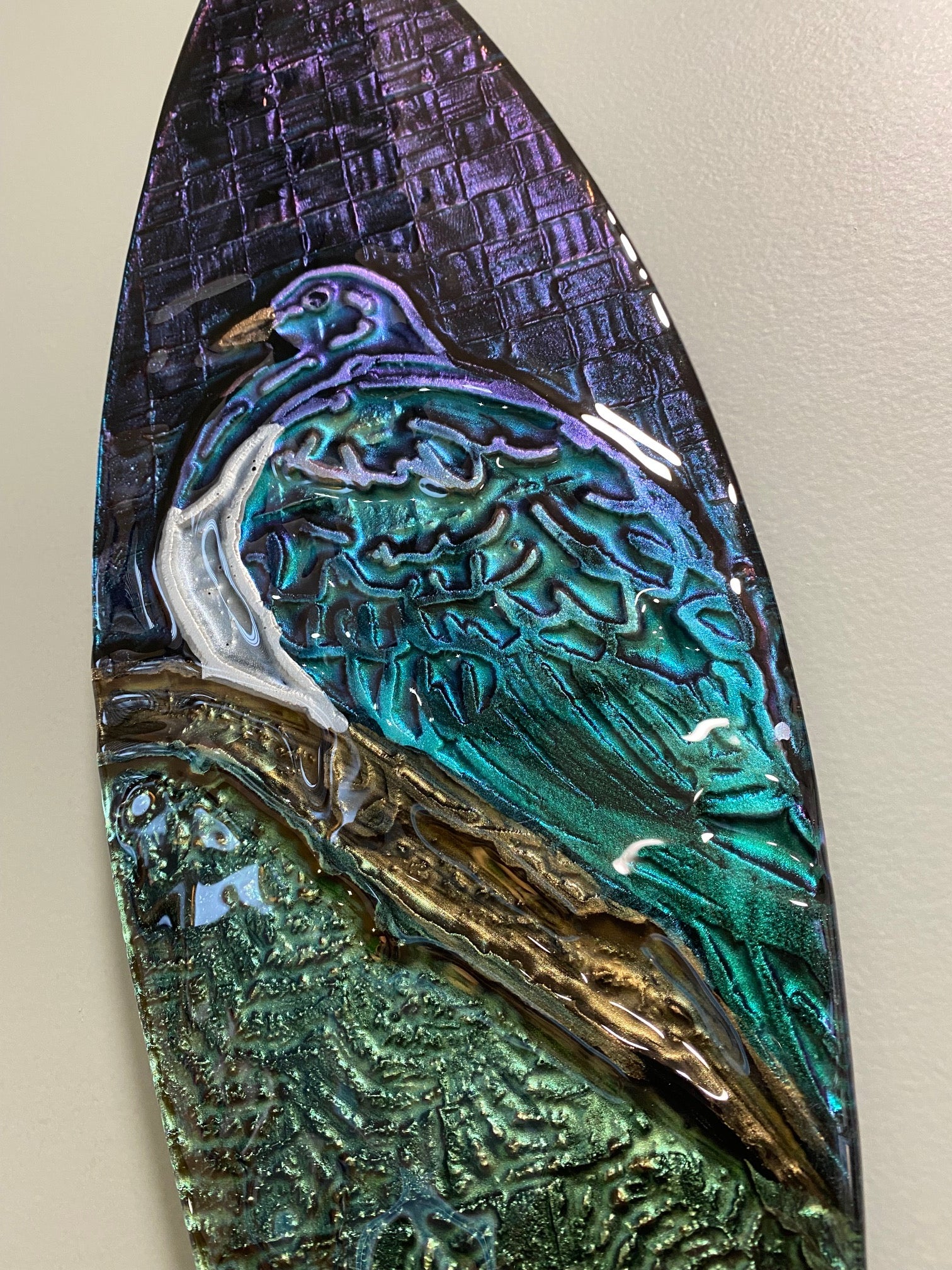 Wood Pidgeon (Kereru) - Wall Art - Multi Coloured Waka