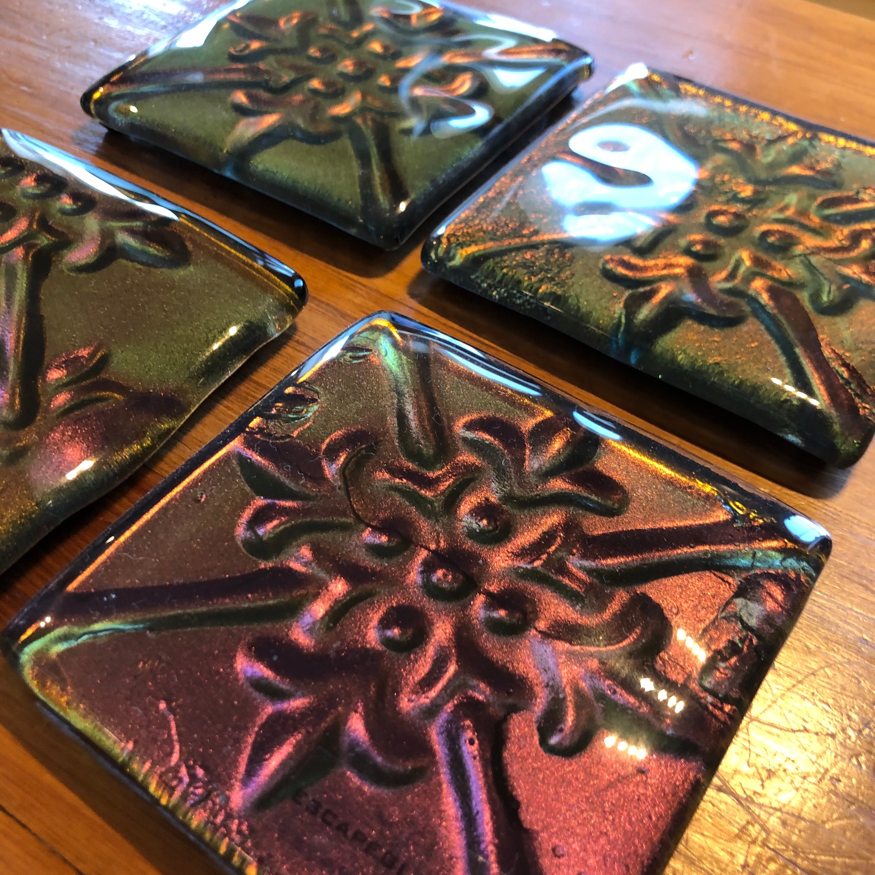 Sundance Pressed Tin Coasters - Set of 4