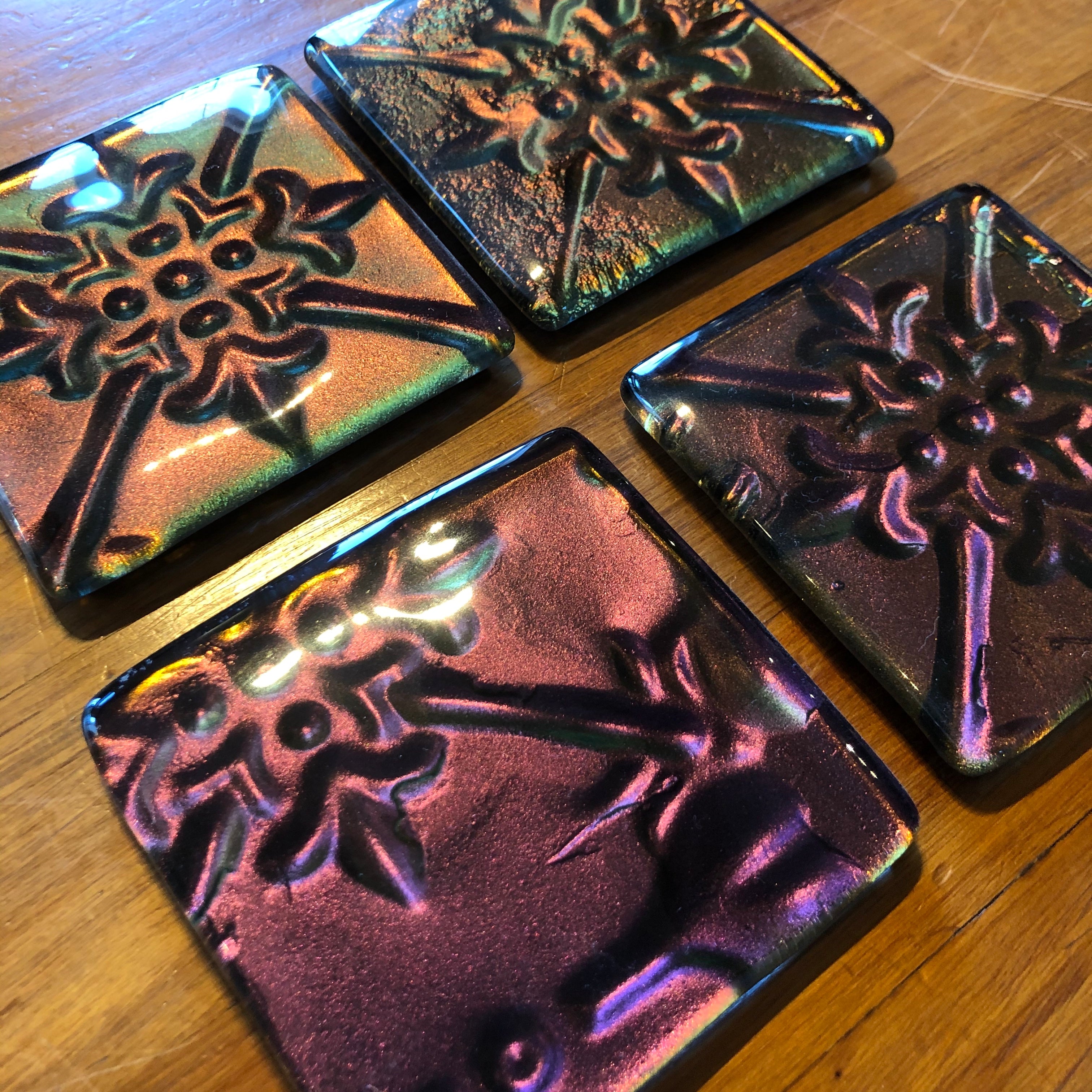 Sundance Pressed Tin Coasters - Set of 4