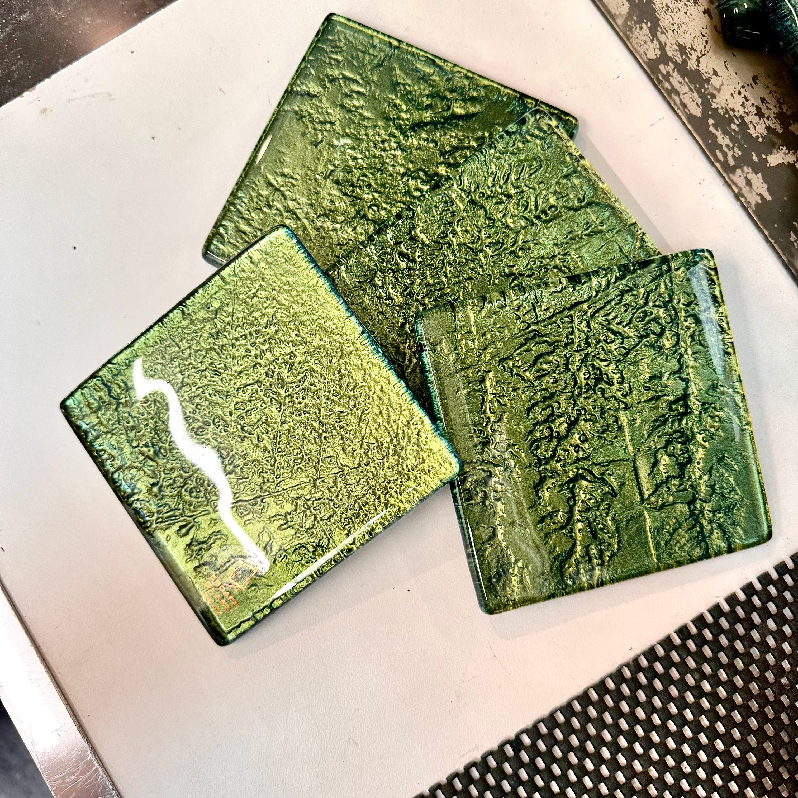 ME Flax and Fern set of 4 coasters