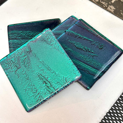 Freescape set of 4 coasters Paua