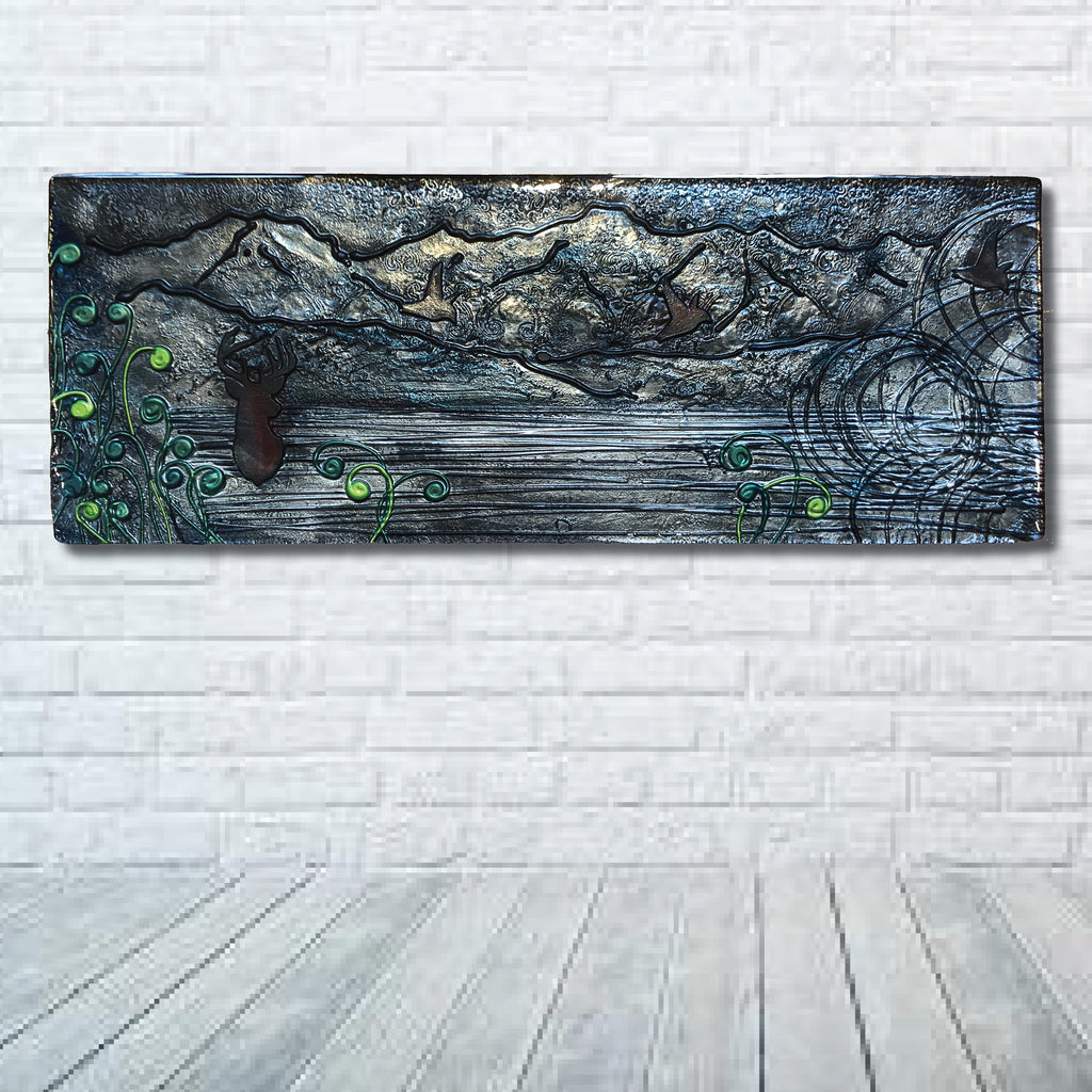 Large Landscape Glass Art - Made to order
