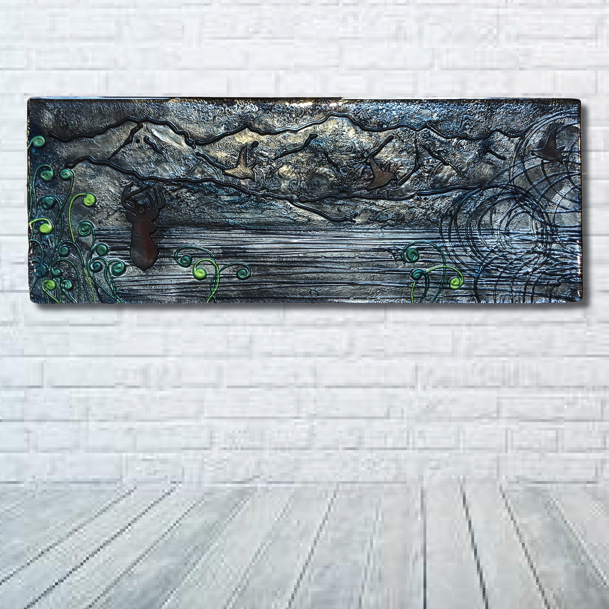 Large Landscape Glass Art - Made to order