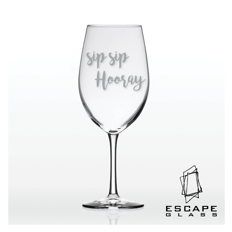 Engraved Wine Glass - Custom 