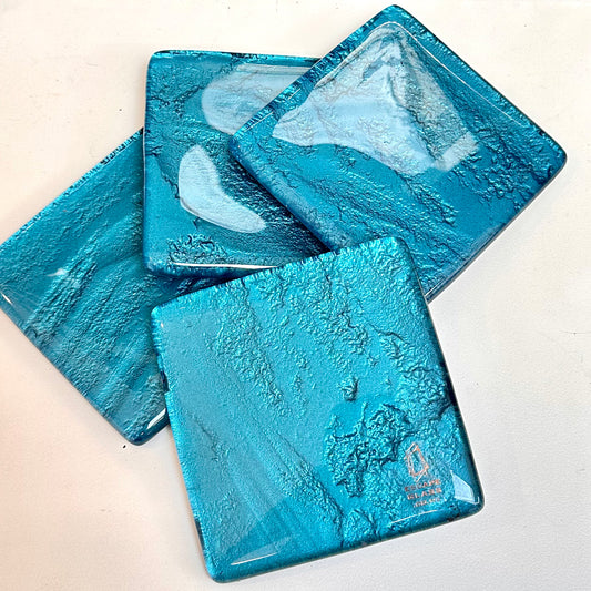 Freescape set of 4 coasters turquoise