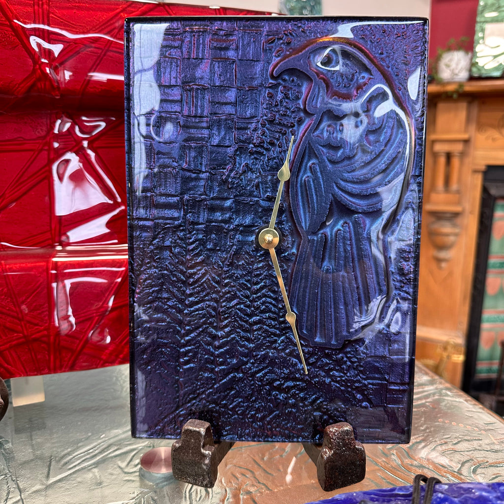 Tūi | Tui Glass Clock handmade in NZ - Escape Glass