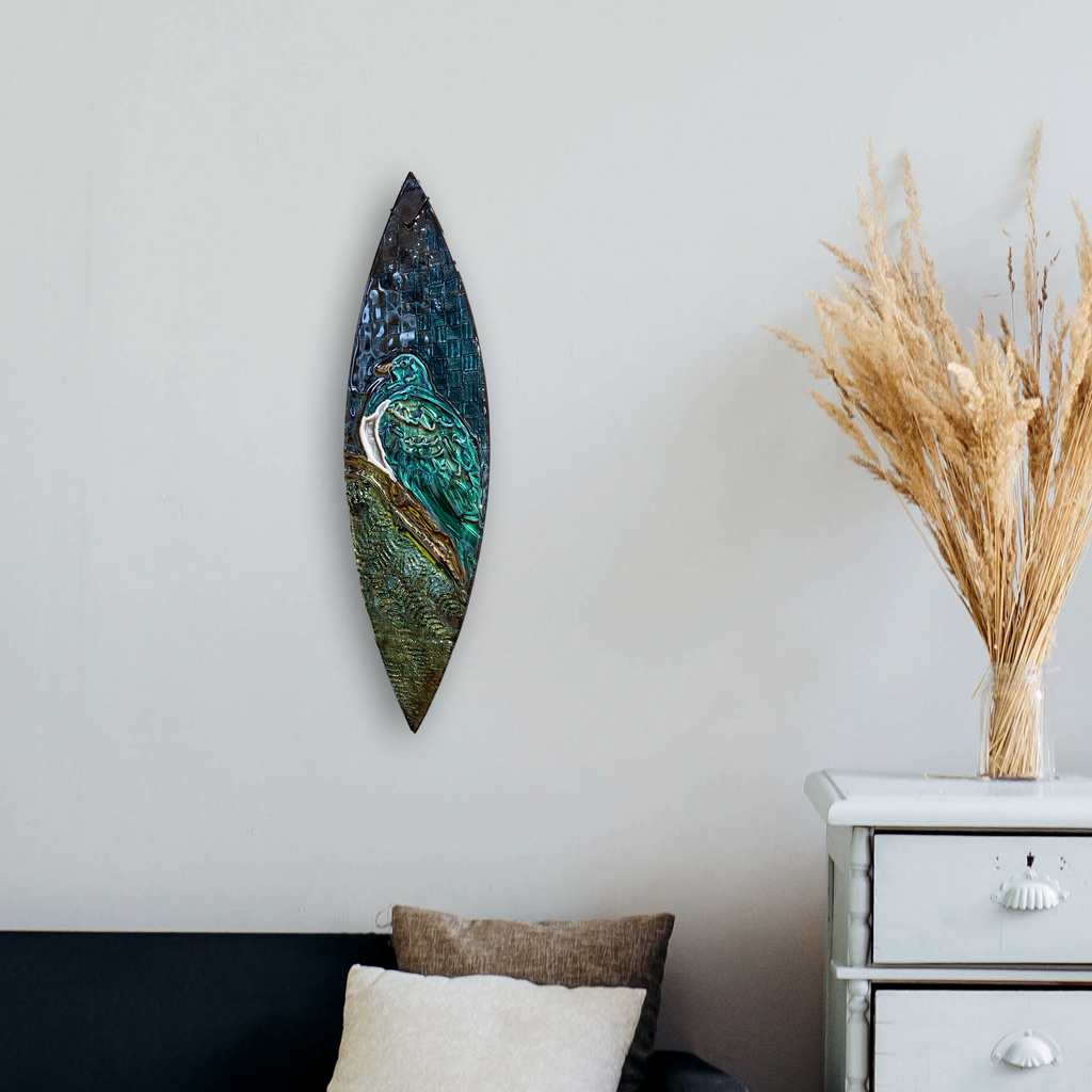 Wood Pidgeon (Kereru) - Wall Art - Multi Coloured Waka