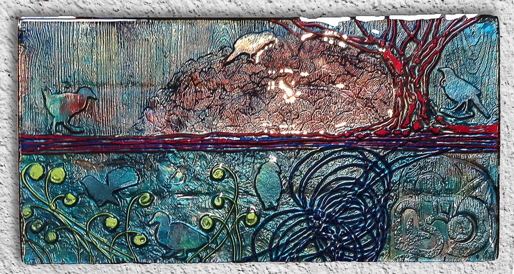 Large Landscape Glass Art - Made to order