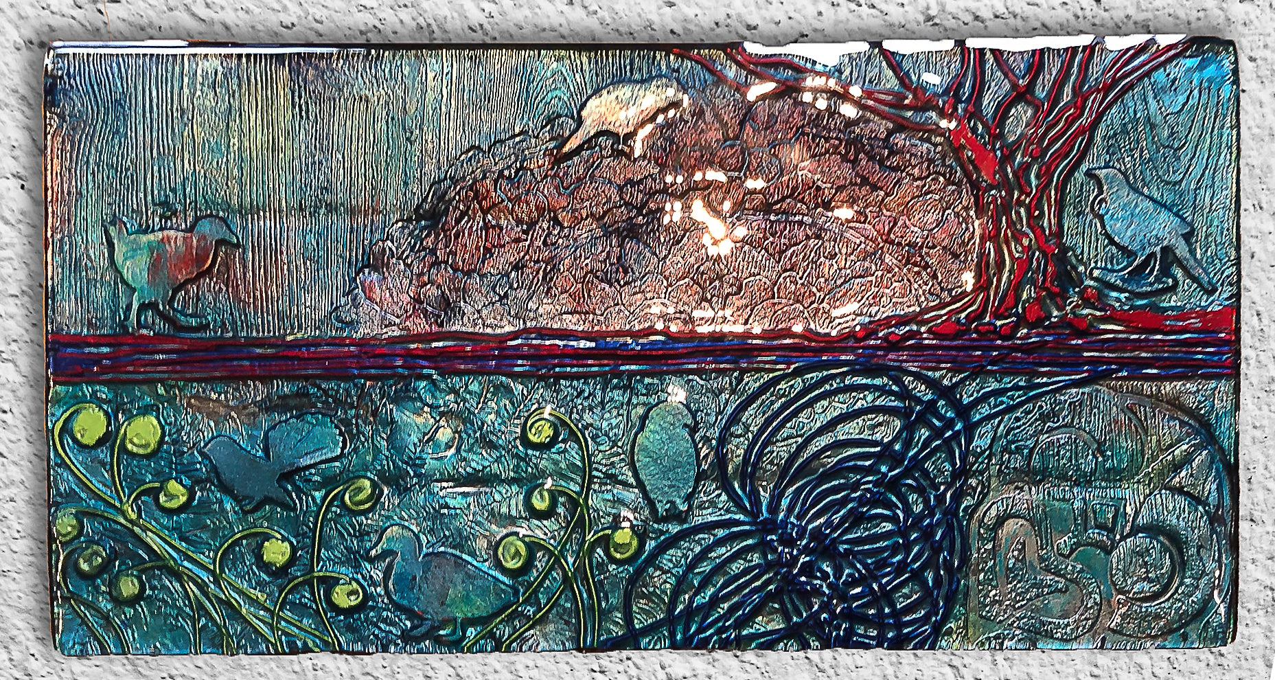 Large Landscape Glass Art - Made to order