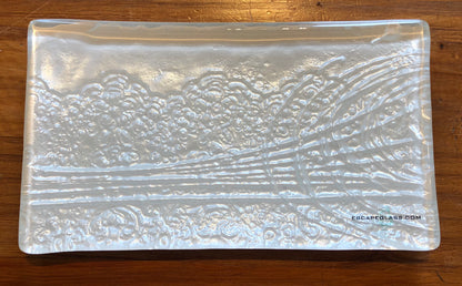 White Conformity  Glass Trinket Tray Southland New Zealand