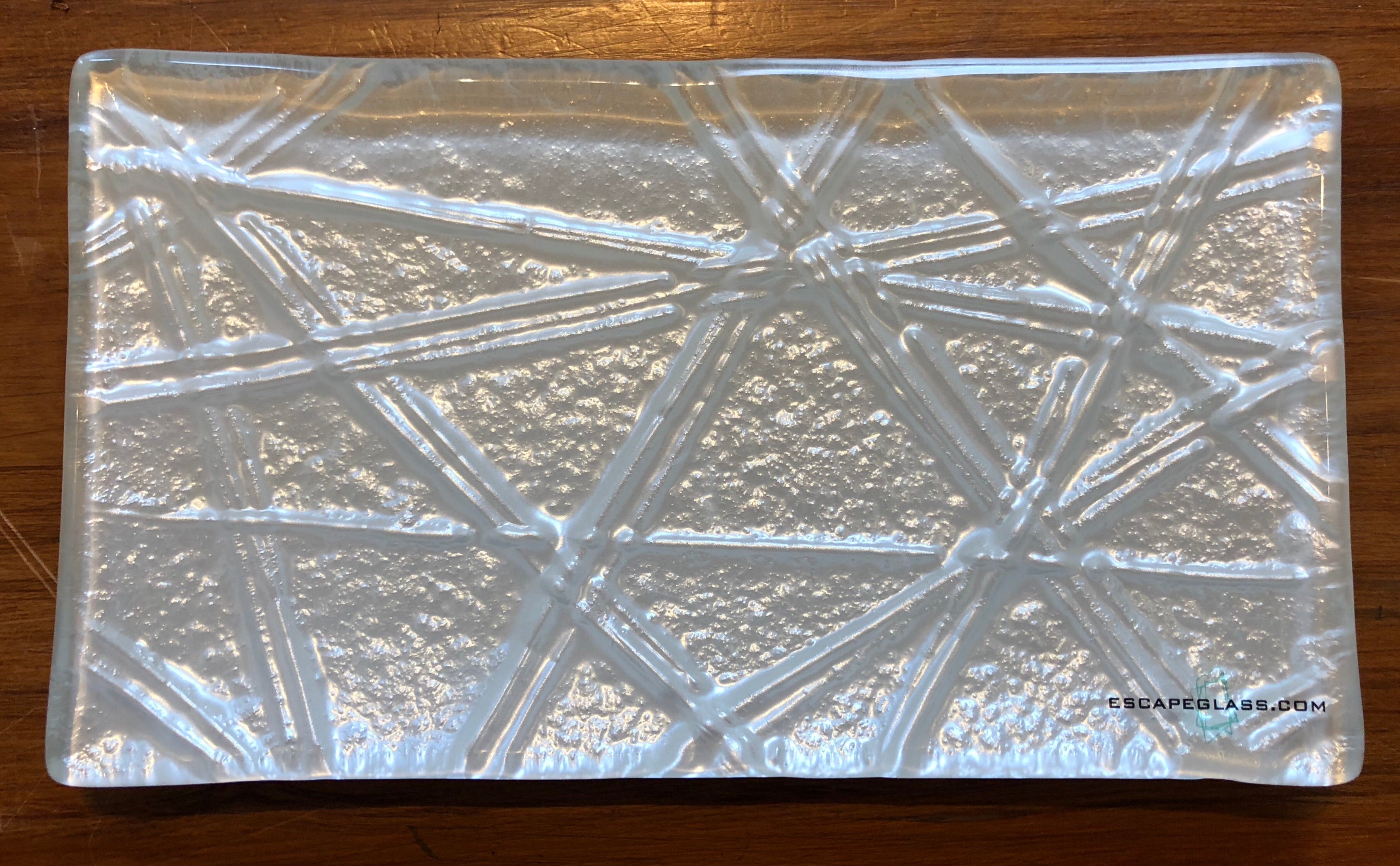 White Rope Glass Trinket Tray Southland New Zealand