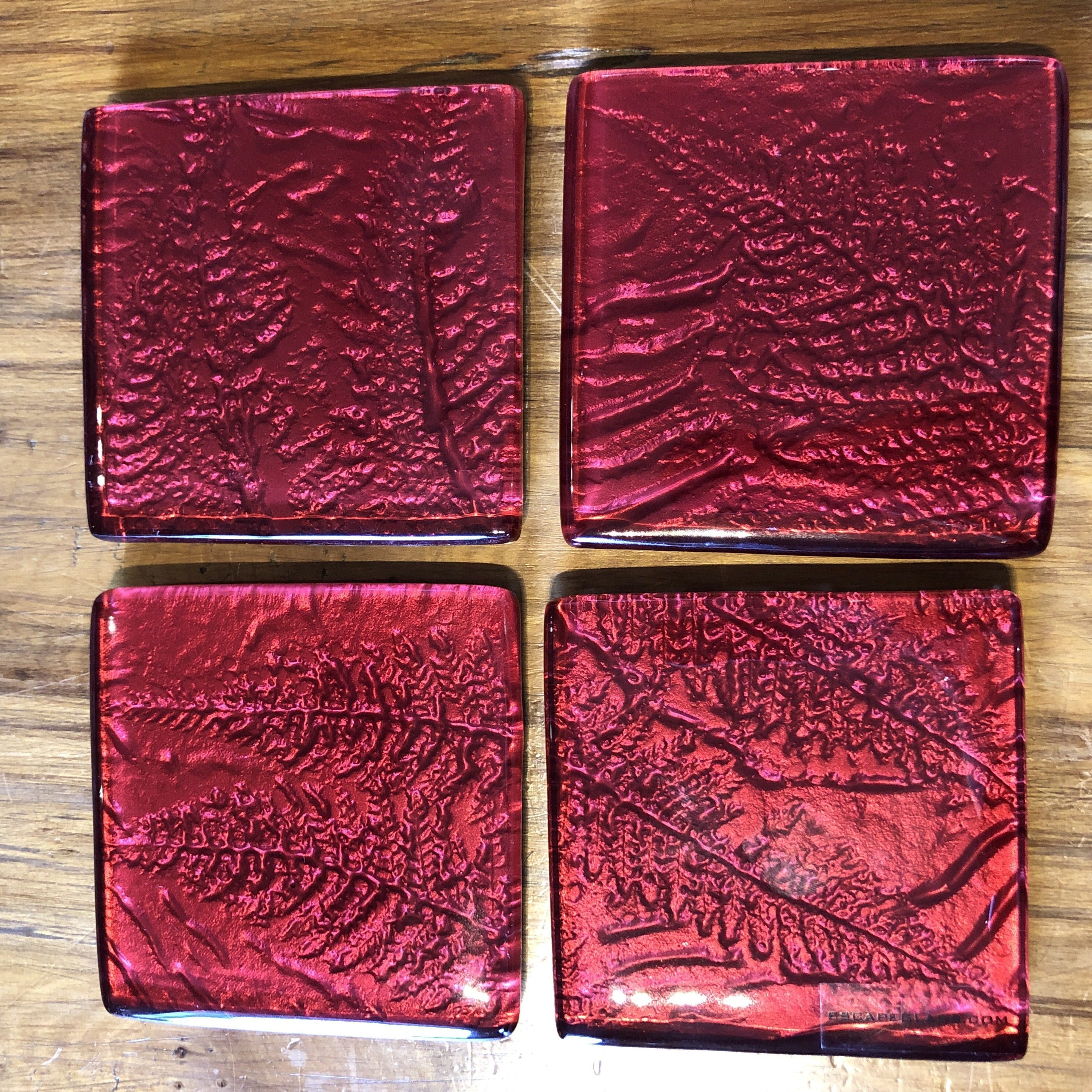 Red - Flax & Fern - Set of 4