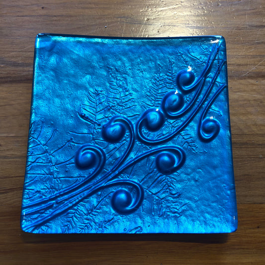 Turquoise Square Platter - 30cm