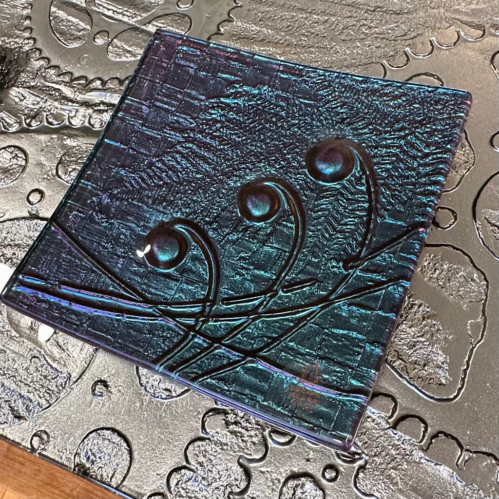 30cm Square Platter - Koru & Fern