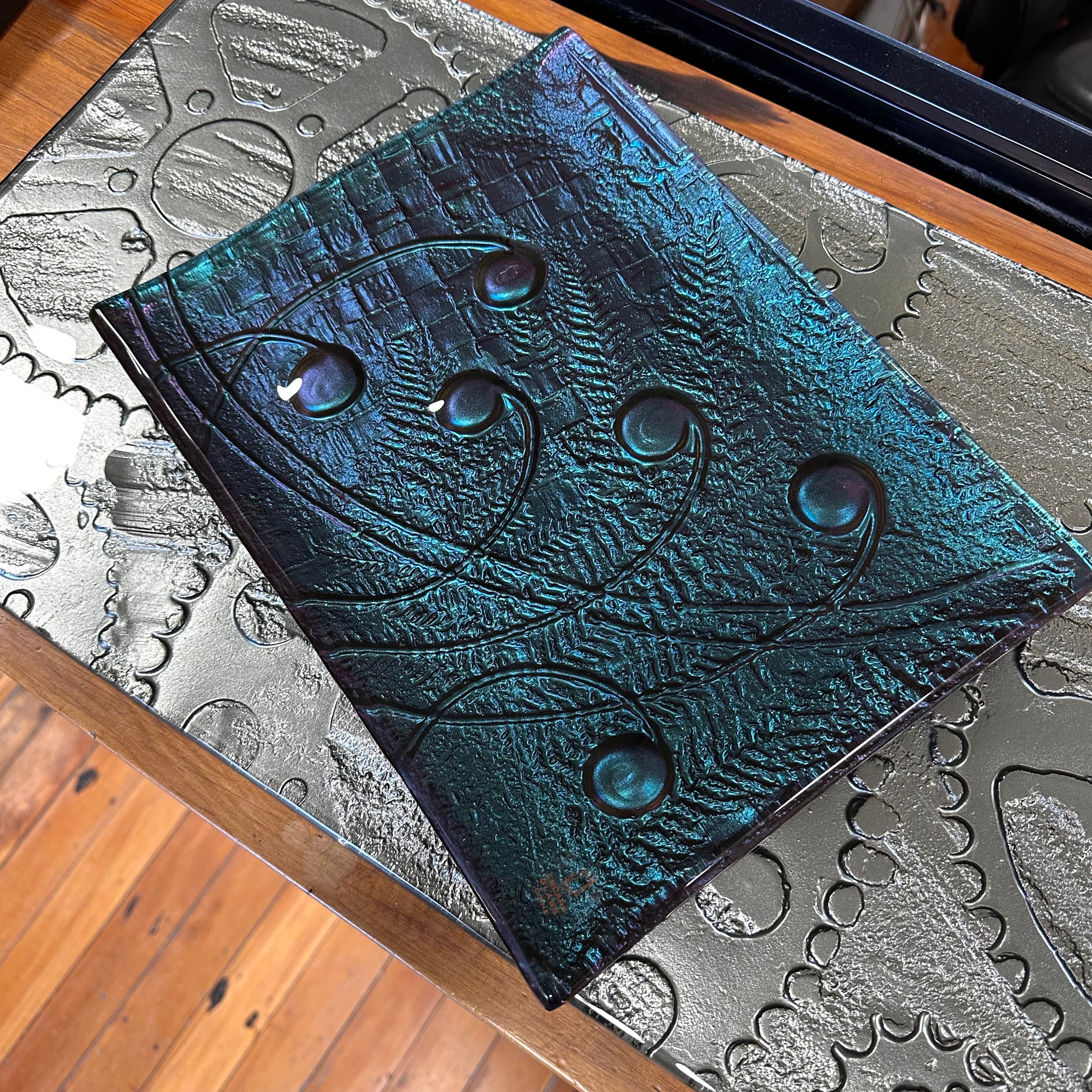 Night Sky (teal/purple) - Rectangular Platter