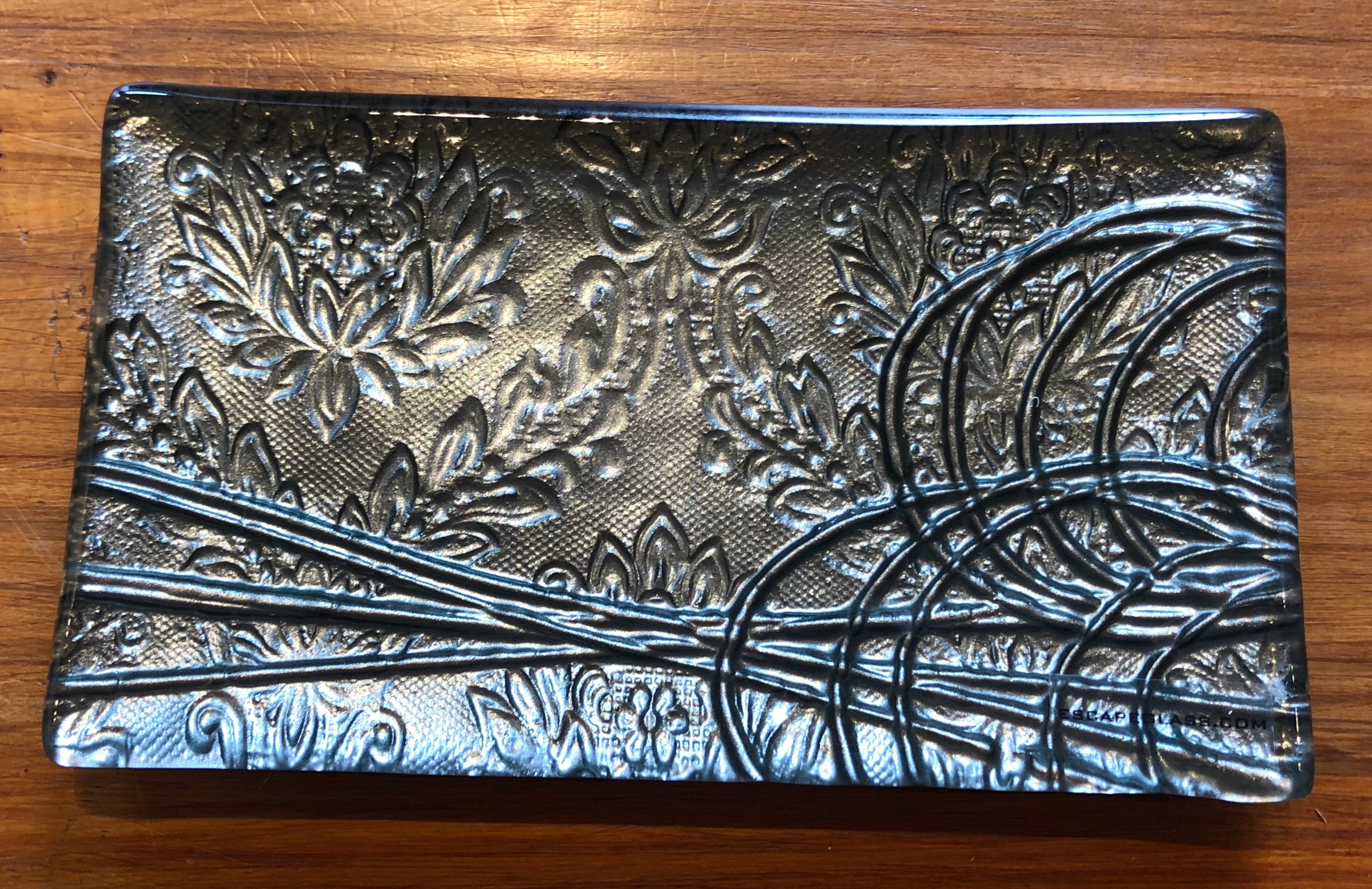 Gunmetal Grey Conformity  Glass Trinket Tray Southland New Zealand
