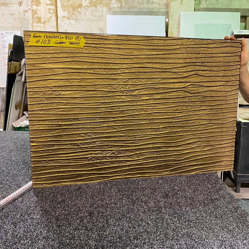 SPLASHBACK scape route - golden violet - 63x96cm #103
