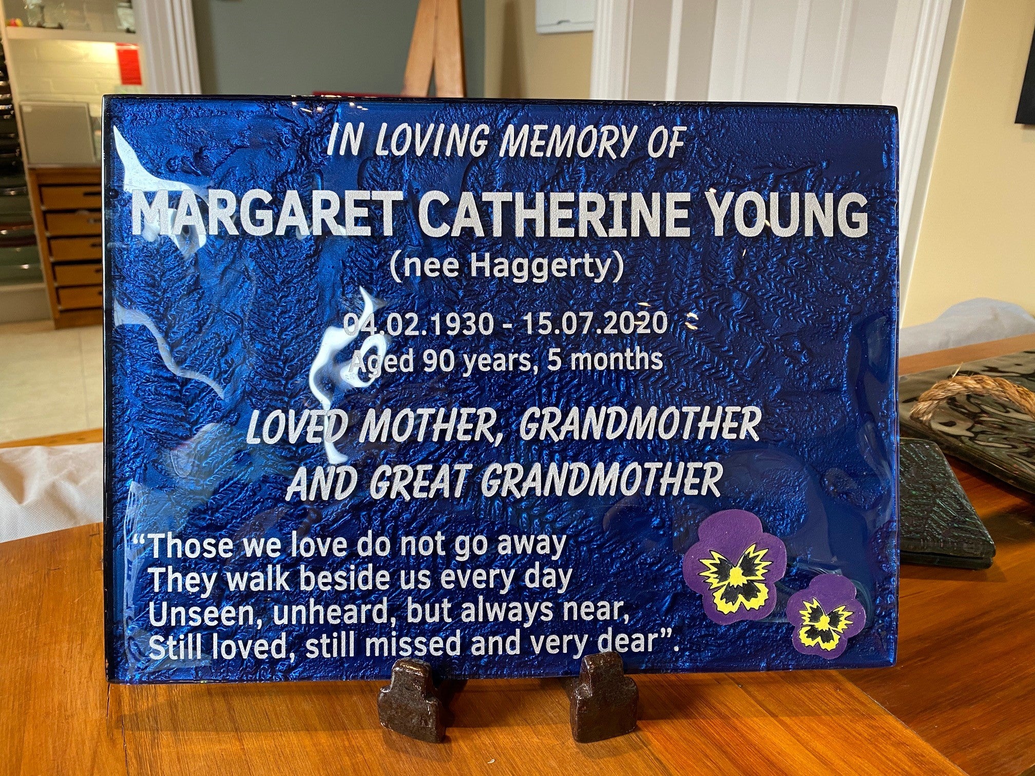 Memorial Plaque - 13cm x 25cm